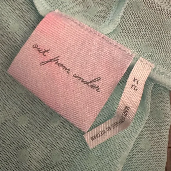 Out from under Sheer Light Blue Long Sleeve Top XL - Picture 2 of 3